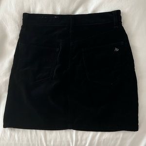 Rag & Bone Dive Black Velvet Mini Skirt Size 24